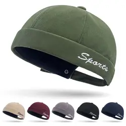 Cotton Beanie Hat Casual Solid Color Adjustable Sunscreen Hat Baseball Cap Women
