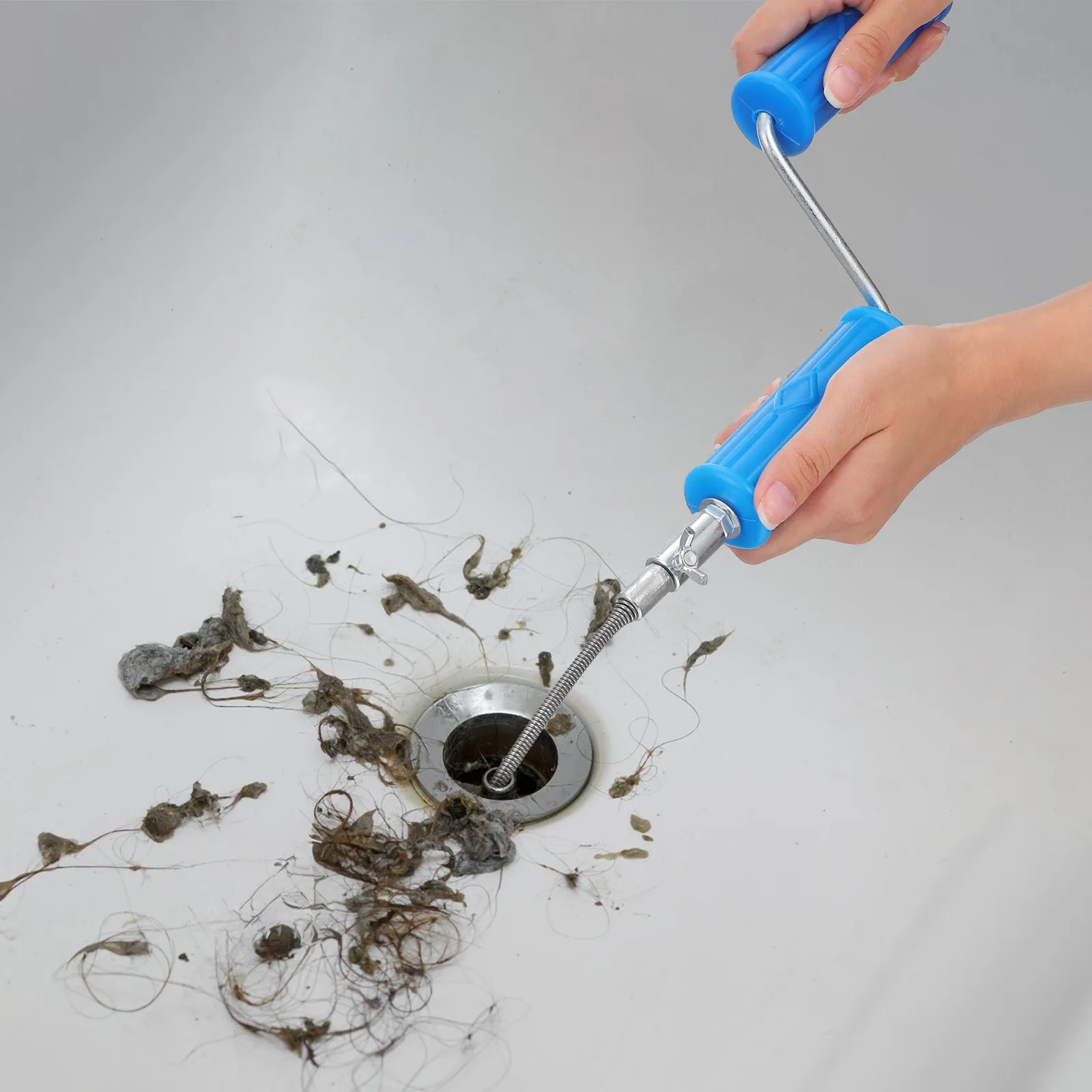 

Гибкий пружинный инструмент для прочистки труб 5 м, ручной, для удаления волос, для кухни, ванной, душа, канализации