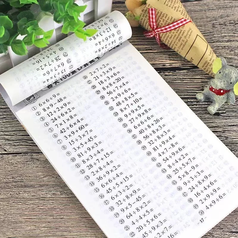 118Page/Books Learning Math Subtraction,Addition,multiplication Division Practice Copybook Exercises Book Kid Workbook 6-7 Years