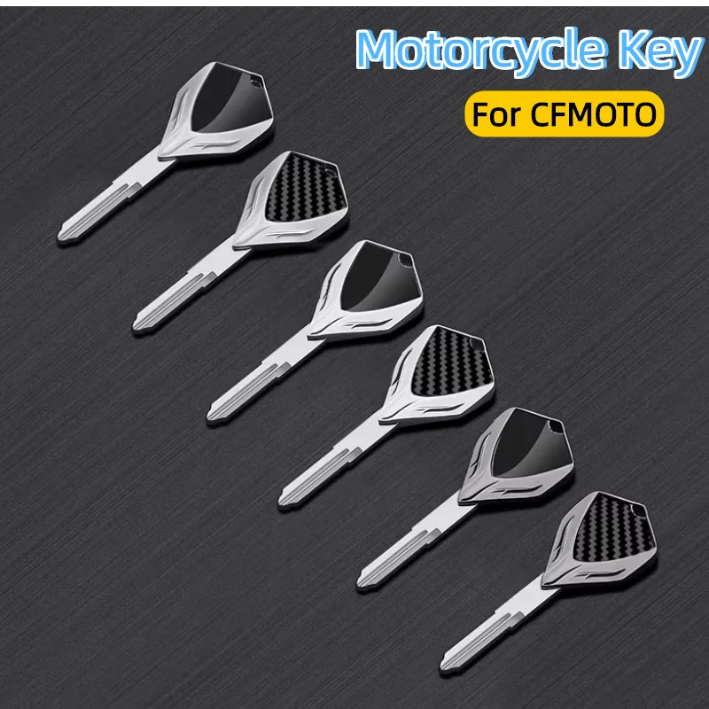 Uncut Blank Motorcycle Key FOR CFMOTO XO Papio Full Series CF125-8 Racing Driver CF125-10 Adventurer Motorbike Key Accessories