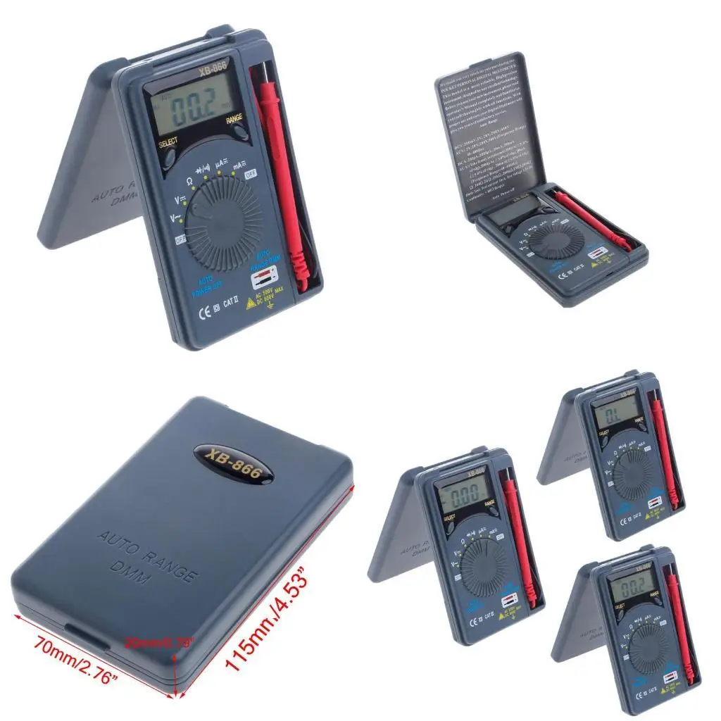

E8BD XB866 Mini Auto LCD Voltmeter Tester Tool AC/для Pocket Digital Multime