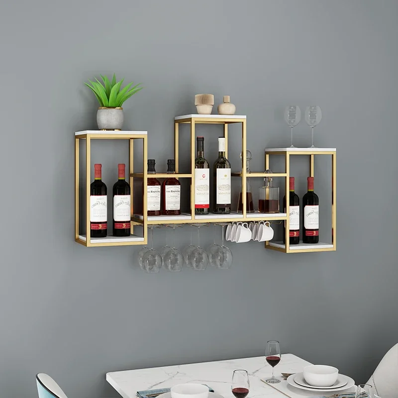 

Storage Wall Mounted Wine Cabinet Display Living Room Industrial Hanging Wine Rack Small Unique Cellar Meuble Vin Home Furniture