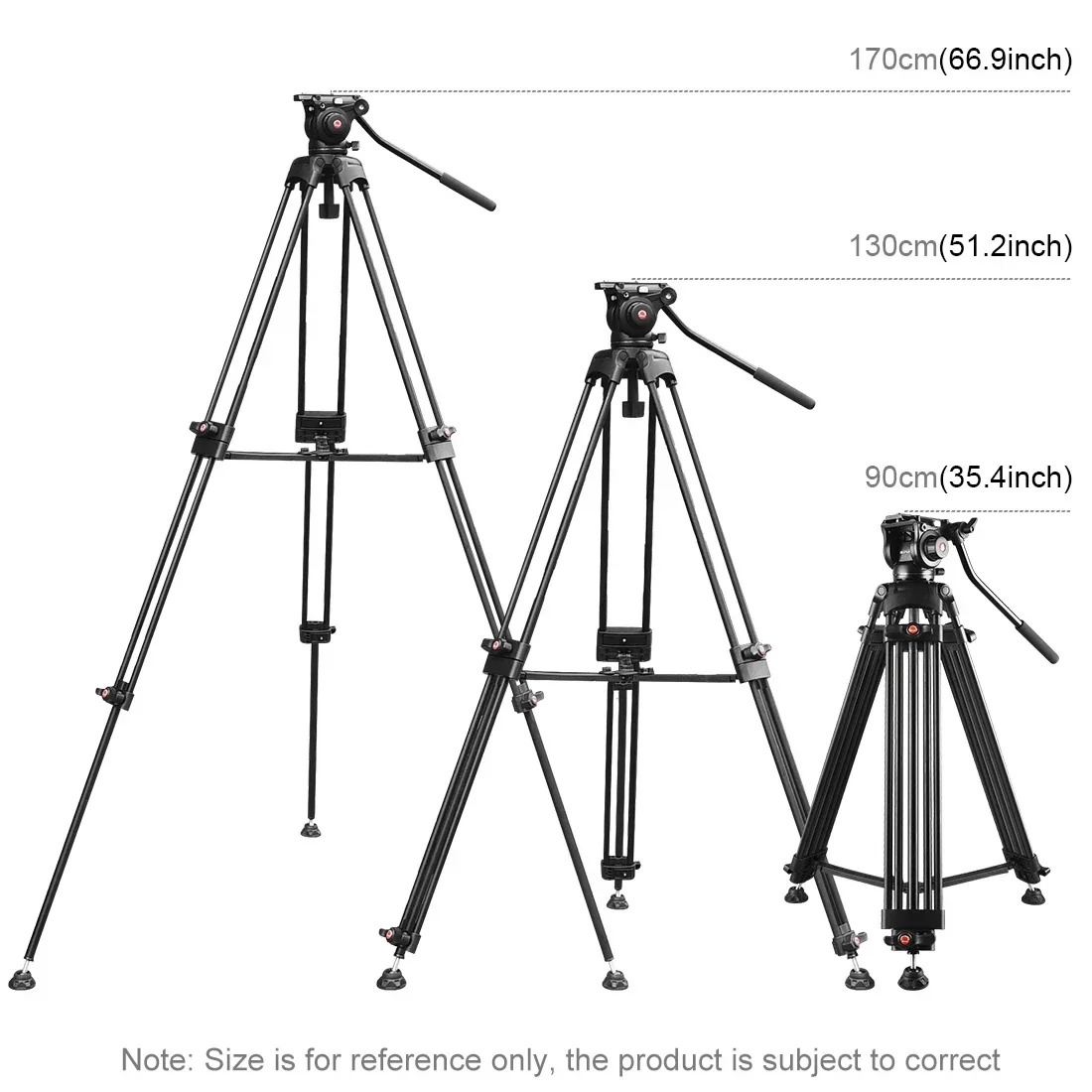 Factory price Professional Heavy Duty Video Aluminum Alloy Stand With Head For DSLR For SLR Adjustable Camera Tripod