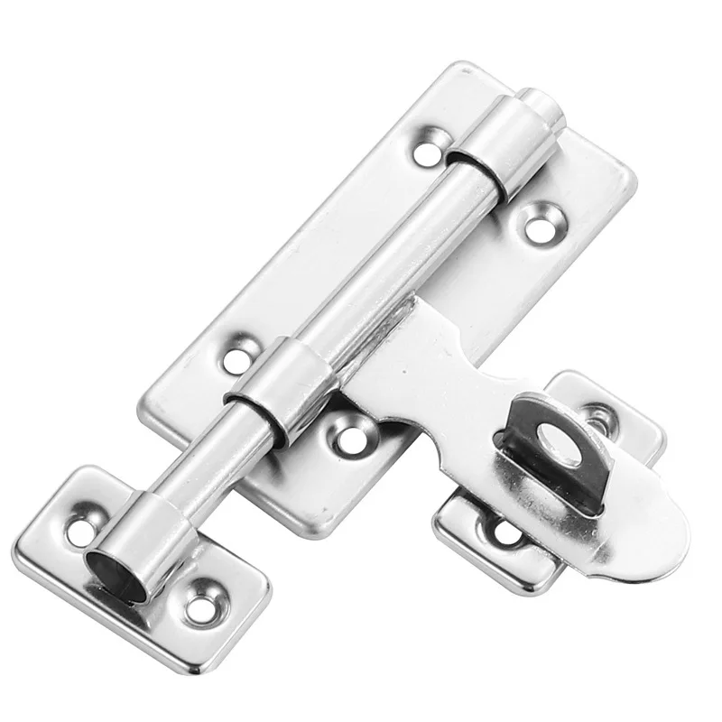 

Heavy-Duty Sliding Safety Lock For Stainless Steel Hardware With A Latch Hole Suitable For Door Cabinets, Bathrooms, Barn Doors