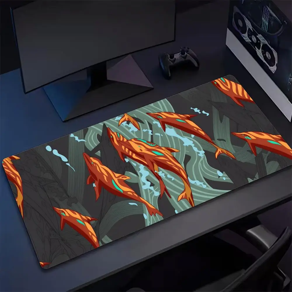 CS2 Desert Fox Skin Mouse Pad Tapetes de Mesa Teclado, Borracha Kawai, Tapete de Mesa Antiderrapante, XXL90x40cm