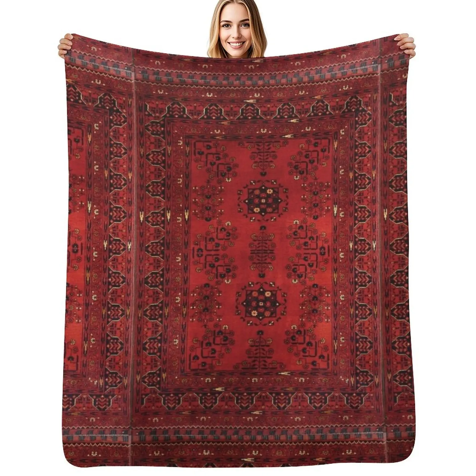 

Antique Persian Rug Throw Blanket for sofa Warm Single Plaid Blankets