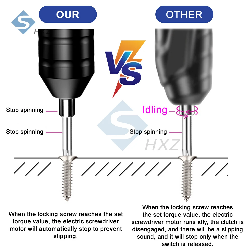 Portable Mini Electric Screwdriver Smart Cordless Automatic Screwdriver Multi-function Bits Portable Power Tools Set with Bits
