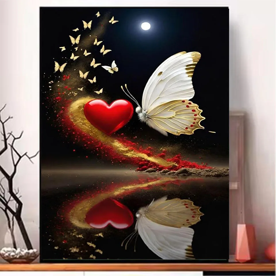 

Diamond Embroidery New 2026 Diamond Dreamy Butterfly Pattern Rhinestone Mosaic Cross Embroidery DIY Handmade