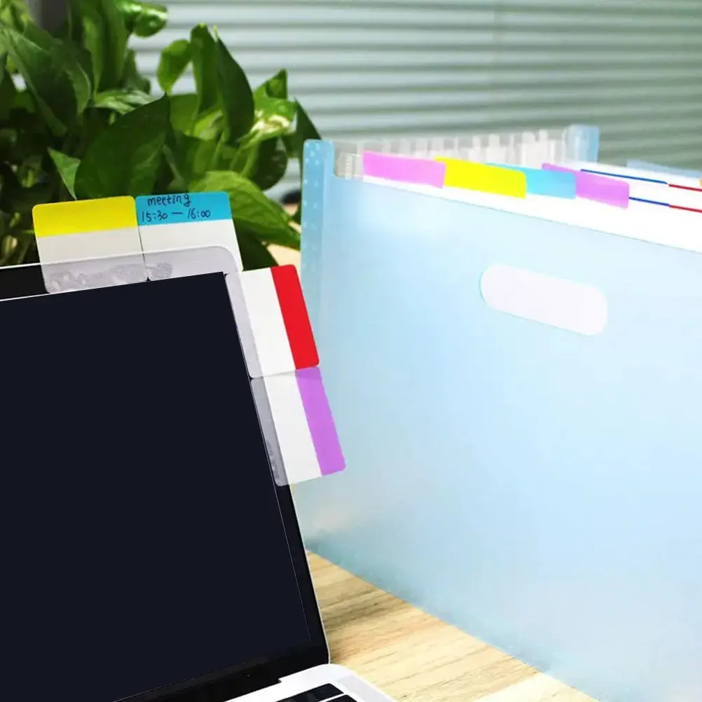 

10 Books Multi Use Waterproof Writeable Index Tabs Semi Transparent Sticky Page Markers for Notebooks Diaries Folders Study Work