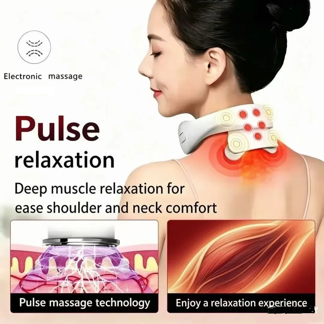 Smart Shoulder & Neck Massage Instrument, Portable Relaxation Vibrator for Daily Use Red Light H88/H66