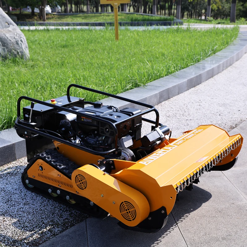 Customized Robot Lawn Mower Fully Automatic EPA CE Approved 4-stroke Remote Control Crawler Lawn Mower for Garden Use