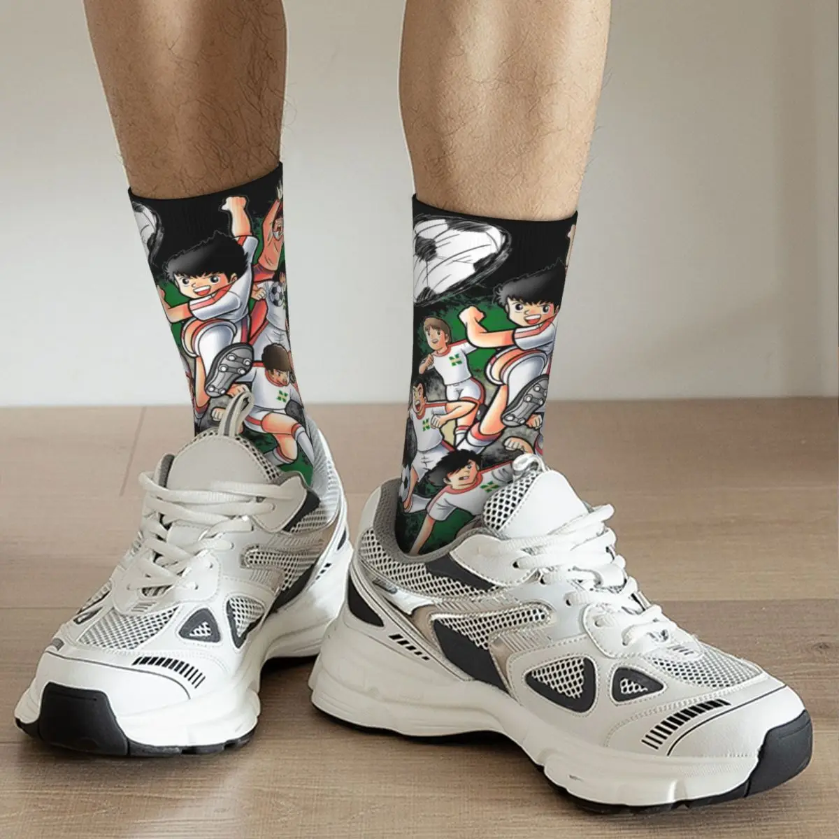 Women Captain Tsubasa Socks Warm Funny Happy Socks Crazy Merchandise Middle TubeSocks Birthday Present