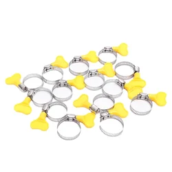 5 uds Clips de tubo abrazadera de manguera de acero inoxidable mango de plástico conector de tubo de agua de jardín sujetadores de tubo de escape de coche para el hogar