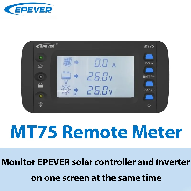 Epever Mt75 Пульт Дистанционного Управления Солнечный Контроллер С Двойным Дисплеем Мониторы Солнечная Панель Инверторное Зар...