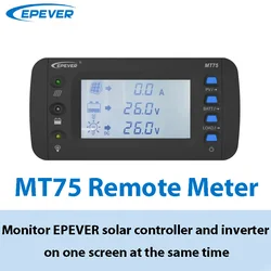 EPEVER MT75 New Generation Remote Meter Can Monitor EPEVER Solar Controller And Inverter On One Screen At The Same Time