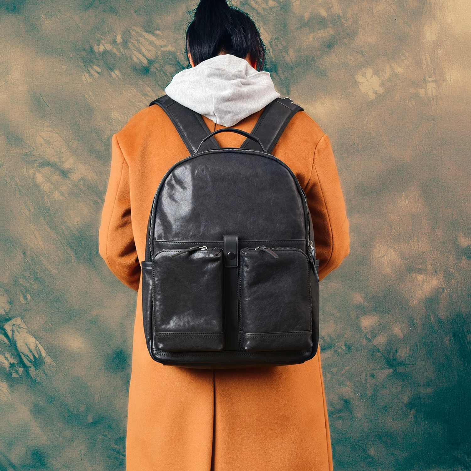 

Мужские рюкзаки из воловьей кожи первого слоя для путешествий на открытом воздухе, модные повседневные дизайнерские роскошные черные школьные сумки ручной работы из натуральной кожи