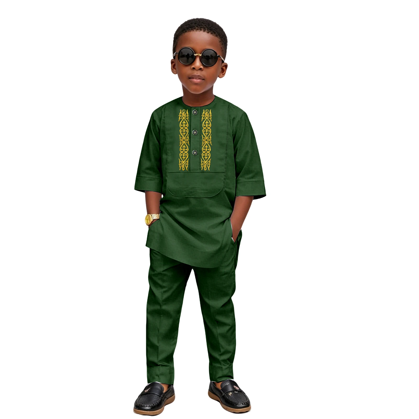 Boys African Dashiki 2-Piece O - Men Formal Wear Photoshoot 评论和价格