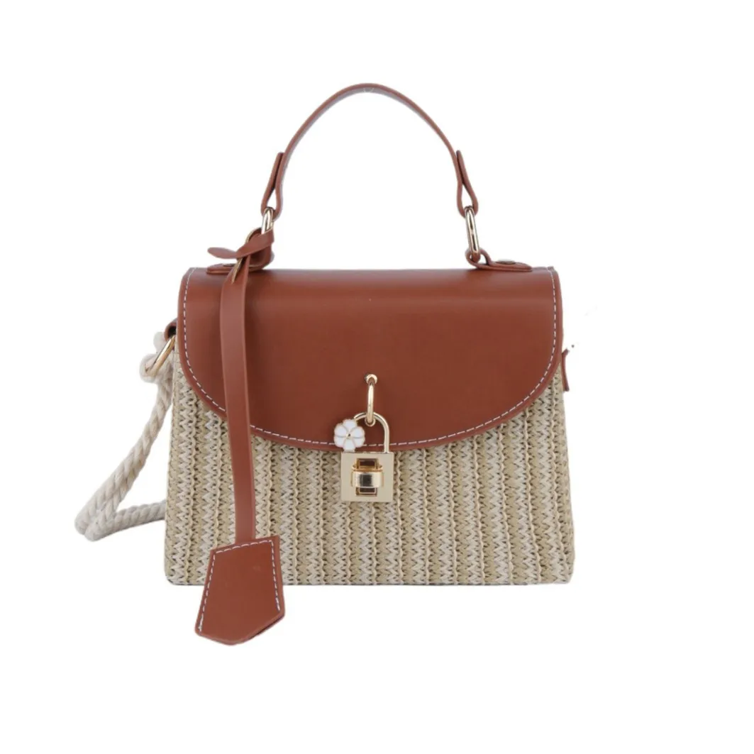 

Женская сумка через плечо, сумка-кроссбоди, сумка-бокс, плетеная из соломки европейская и американская вечерняя сумка.