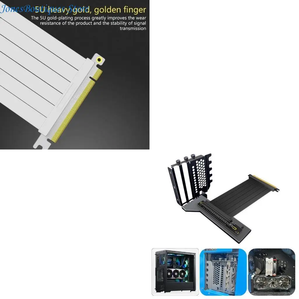 

PCIE3.0 Slot Bracket Vertical GPU Holder Graphics Card Steering Mounting Bracket with PCIE X16 Cable For Optional W8KE