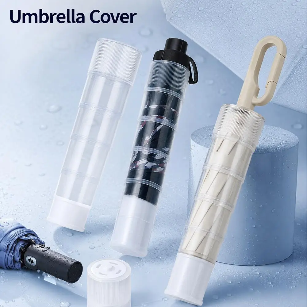 Foldable Umbrella Waterproof Cover Non-Drip Telescopic Sleeve With Drain Cap For Wet Umbrella Storage
