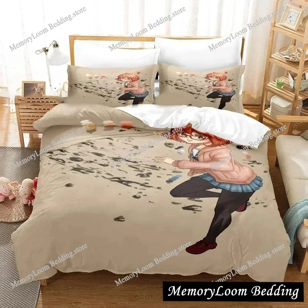 3D Beyond The Boundary Mirai Kuriyama Bedding Set Boys Girls Twin Queen Size Duvet Cover Kids Adult Home Textiles Quilt Cover