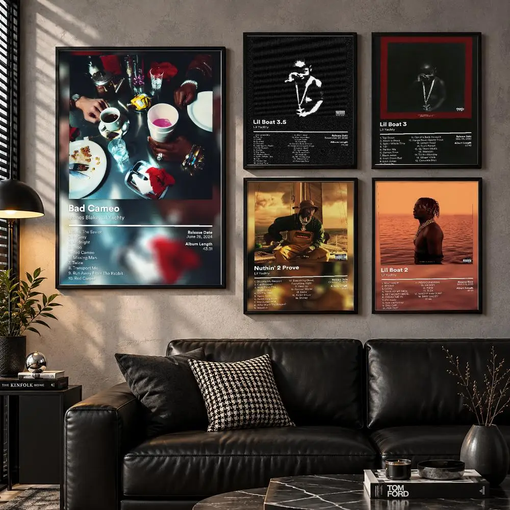 Singer L-Lil Yachty Album Cover Poster Wall Art Sticker For Living Room Bedroom Bar Home Decor Mural Painting Decoration