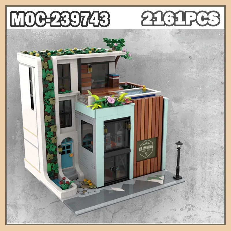 

MOC-239743 Строительные блоки для уличных сцен, мелкие частицы, блоки для скалолазания, тренажерного зала, квартира, креативный кирпич, развивающие детские игрушки