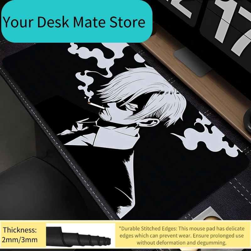 Mouse Pad one piece Sanji  Gaming Accessories Gabinete Gamer xxl Computer Desk Mat Non Slip Keyboard Pad Tablet Mousepad