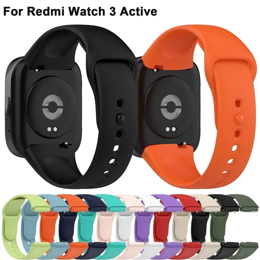 Soft Bracelet Silicone Wrist Strap Replace For Xiaomi Redmi Watch 3 Active Replacement Wristband Bracelet Watchband Correa New