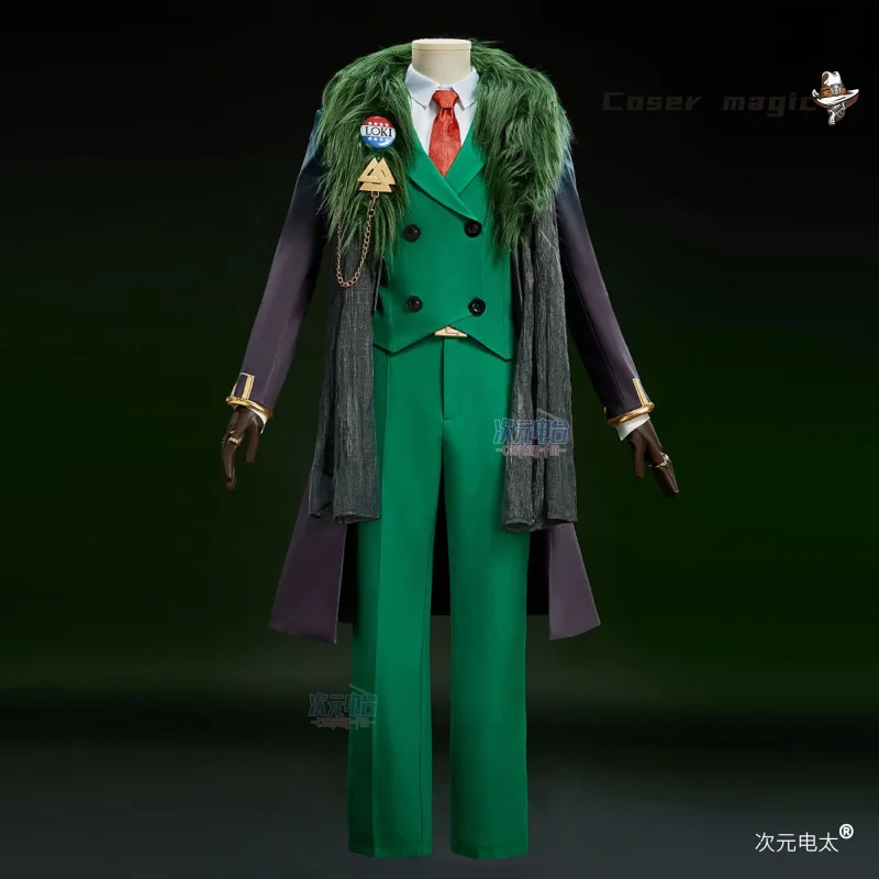 Game Rivals Loki Cosplay Costume Uniform Halloween Carnival Party Christmas Play Role Clothes Clothing