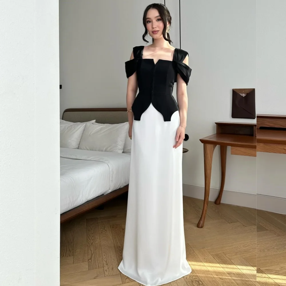 

Customized Fashion Classic Pleat Straight Off-the-shoulder Long Dresses Bespoke Occasion Dresses High Quality Modern Style