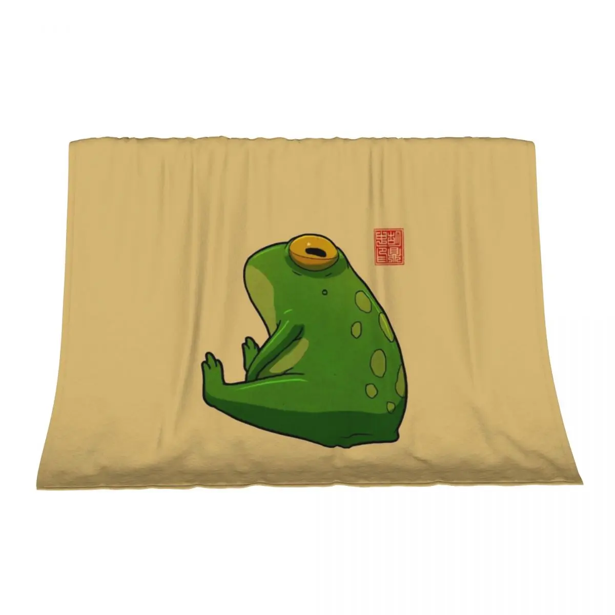 

Grumpy Frog Throw Blanket Warm Soft Big for babies Blankets