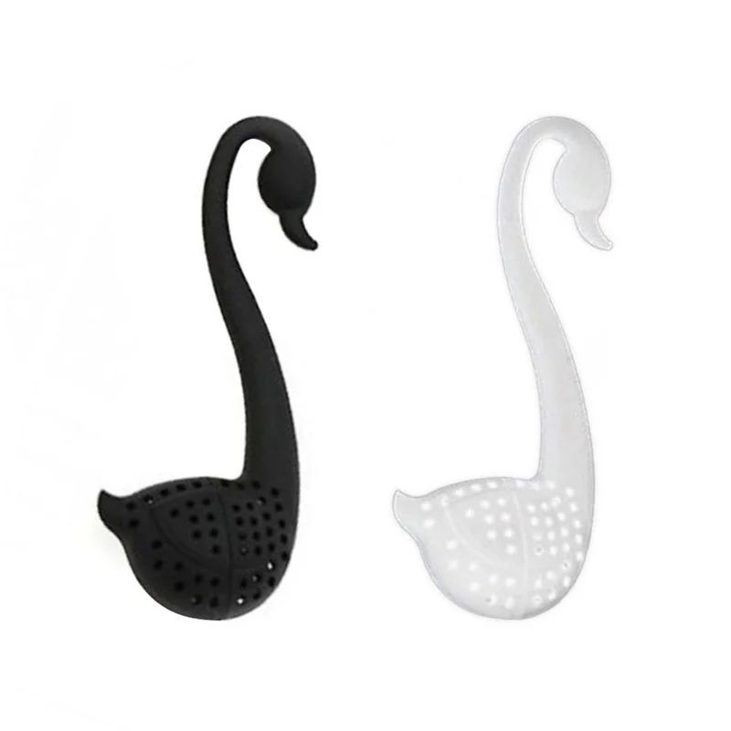 Creative Swan Spoon Tea Strainer infuser Environmentally Friendly Plastic Elegant Swan Tea Tools Kitchen Accessories