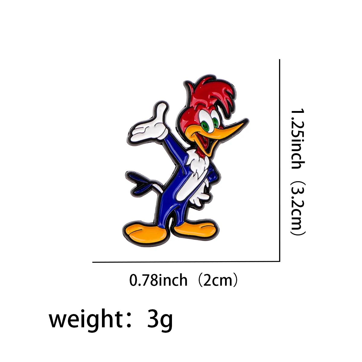 Comic Cartoon Woodpecker Lapel Pins for Backpacks  Metal Badges Enamel Pin Children Brooch for Clothes Jewelry Accessories