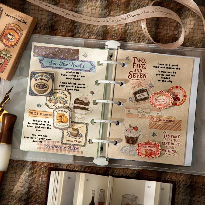 Stiker Kotak Roti Kopi Vintage - Coffee Tea Journal ulasan dan harga