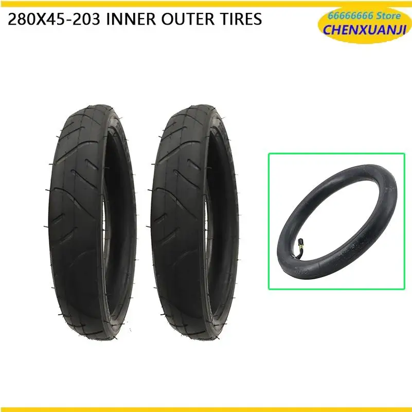 280x45-203 Tyre Fits for Children's Tricycle Baby Trolley 280x45 Inner Tube Pneumatic Tire