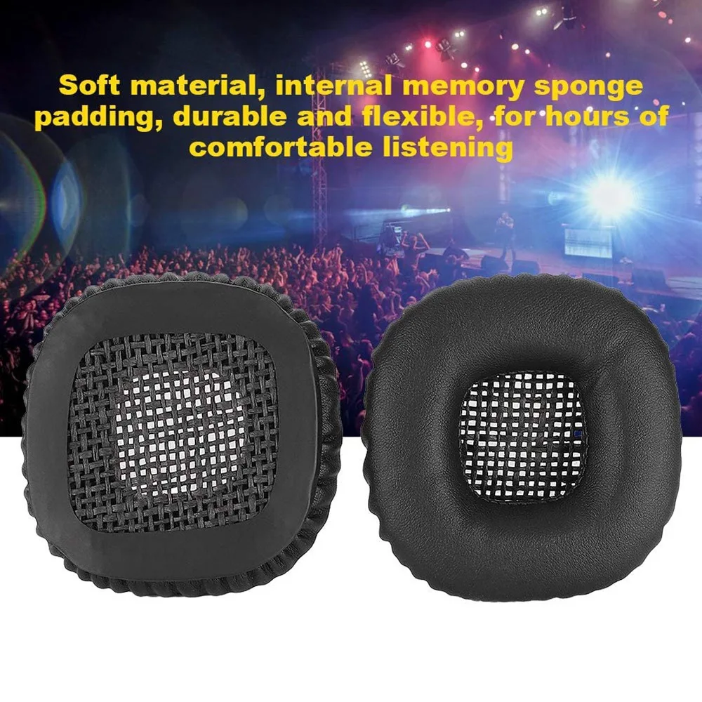 2Pcs Foam Earpads Replacement Memory Sponge Ear Pads Cushion for Marshall Major II Headphones Black