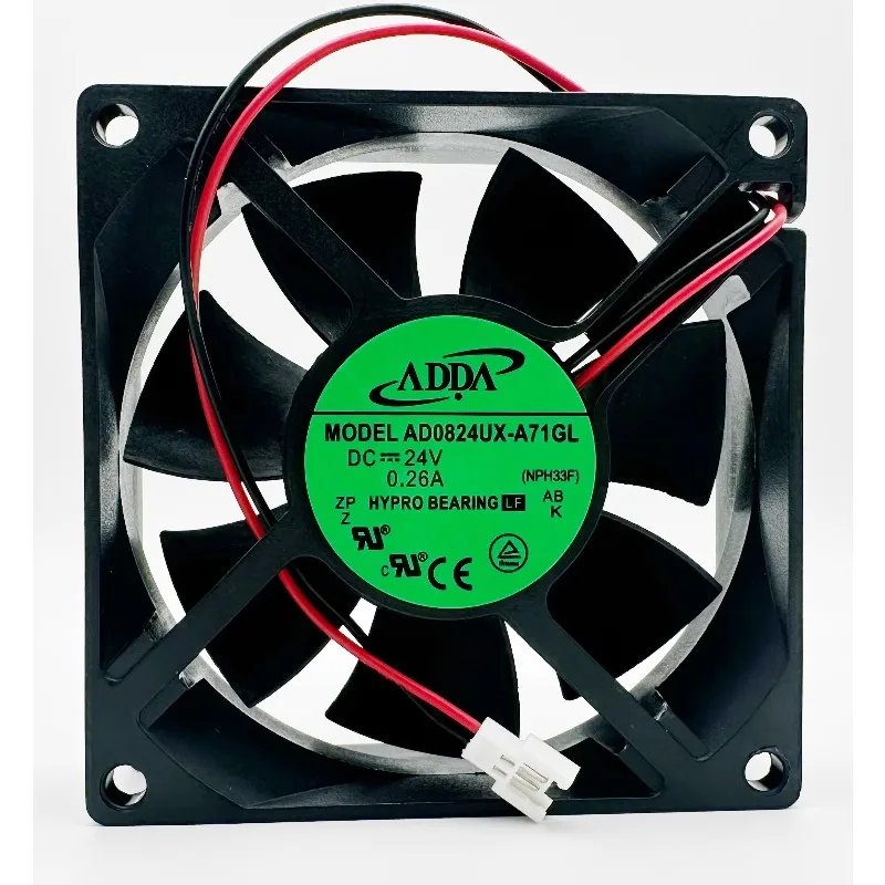 مروحة جديدة لـ ADDA AD0824UX-A71GL 8025 DC24V 0.26A 8CM مروحة تبريد 80*80*25 مللي متر