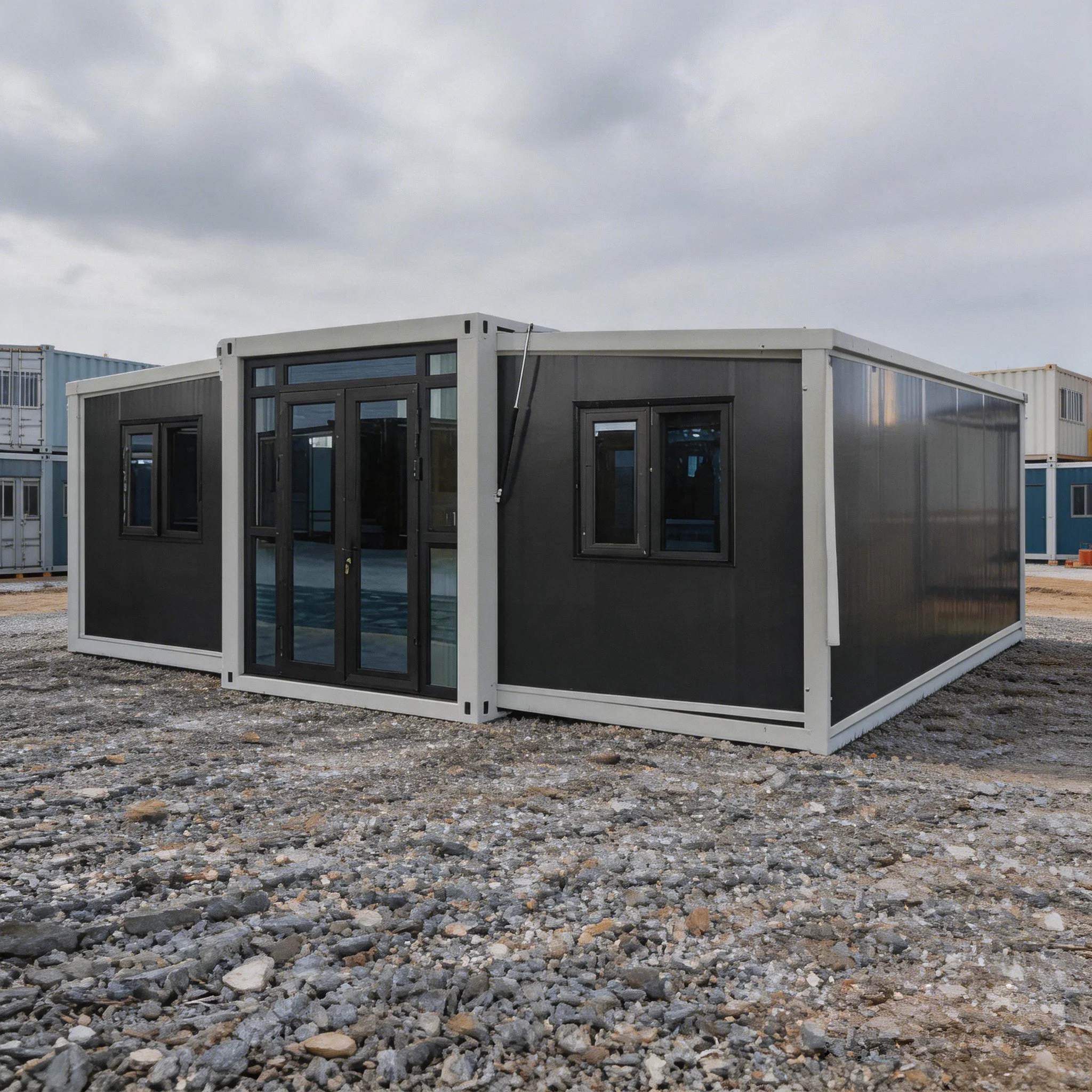 CE ISO Double Wing Folding Home Customized Expandable Container House Prefab Modular Quick Installation Waterproof Sturdy Home
