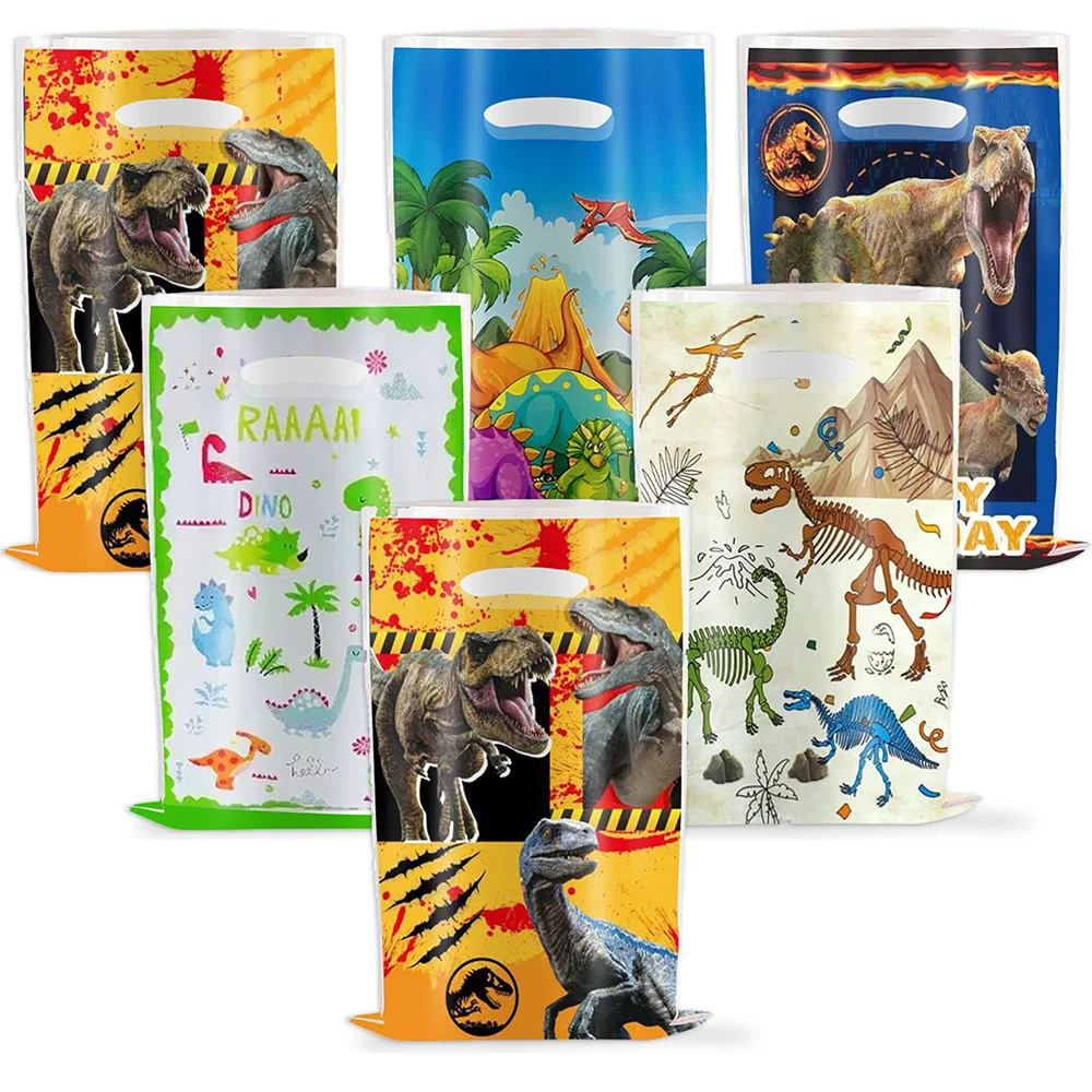 10/20/30/40/50pcs Dinosaur Birthday Goodie Bags Dinosaur Party Favor Bags Goody Bags Treat Bags for Kids Boys Birthday Decors