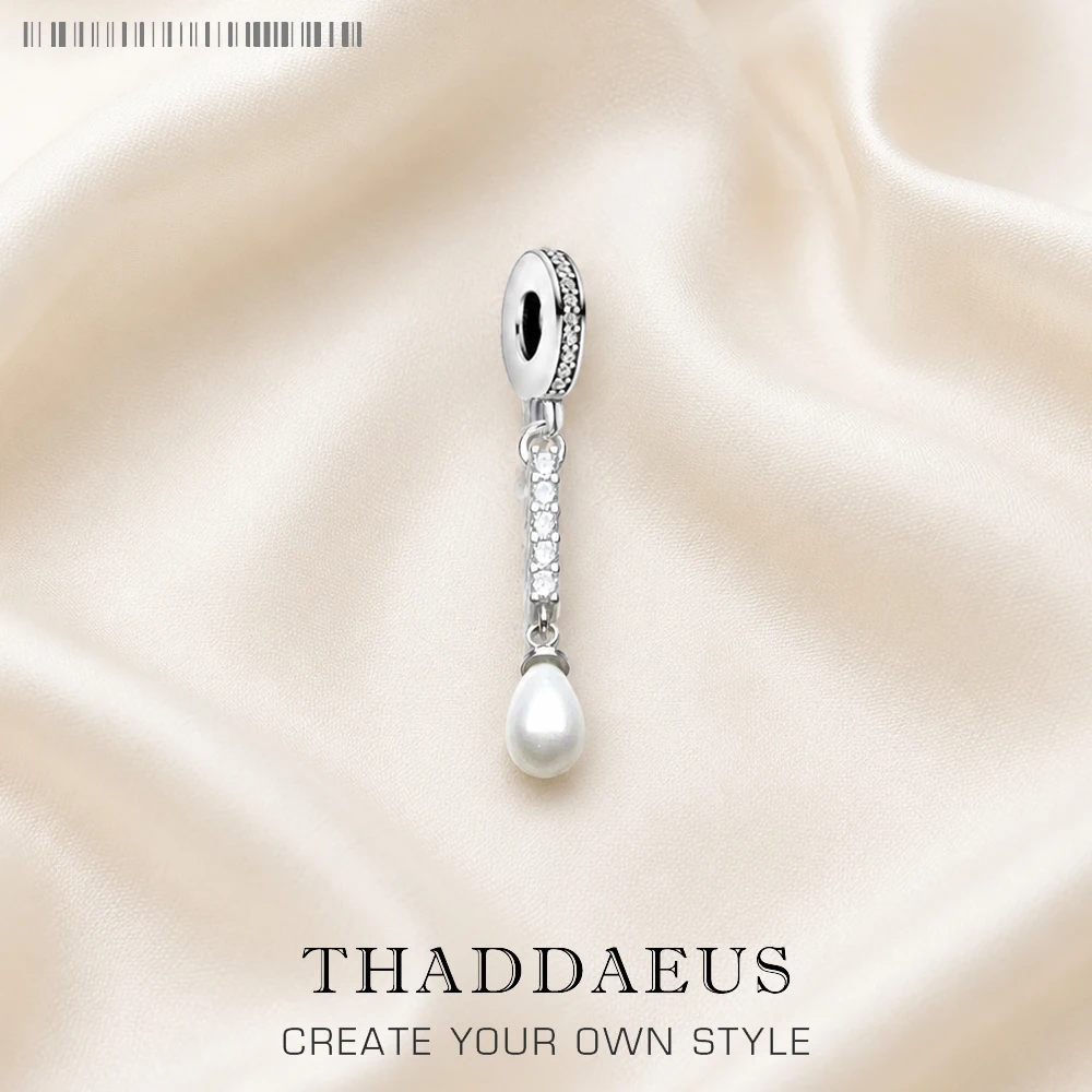 Dropwater Pearl Charm Damen Sommer Brandneuer trendiger 925er Sterlingsilber-Anhänger