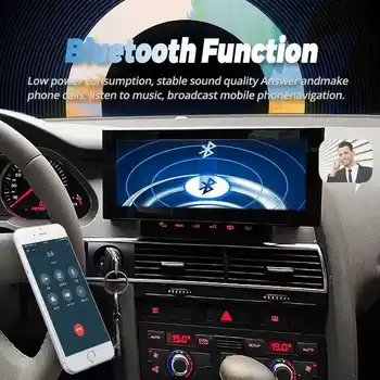 適用於Audi A6 C6 Q7 2005-2009 的 Android 13 車載收音機,支援 CarPlay、GPS 導航、立體聲多媒體視訊播放器和觸控螢幕主機,支援 4G 網絡 10 最佳銷售 奧迪 A6 C6 CarPlay - №8