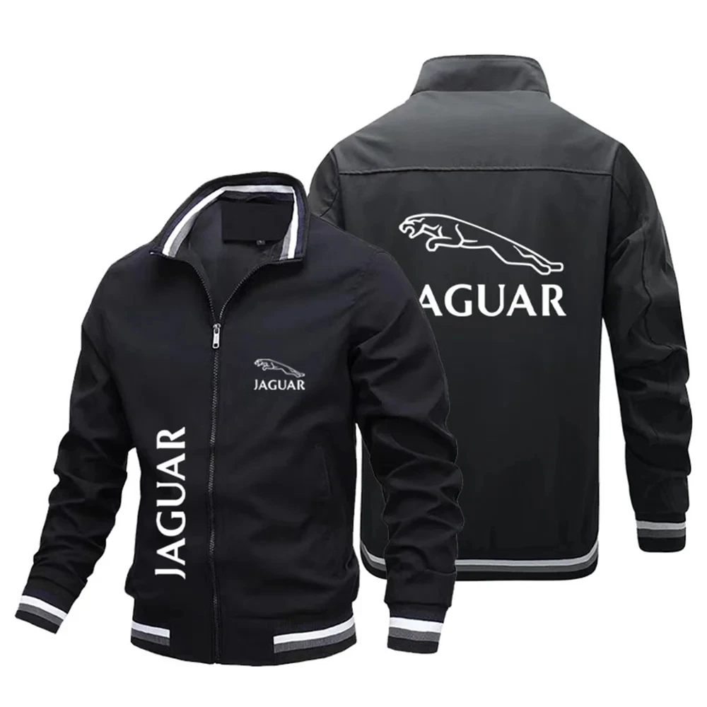 Car logo Jaguar men\'s casual outdoor windproof motorcycle bomber light jacket 2024 autumn/winter new product brand