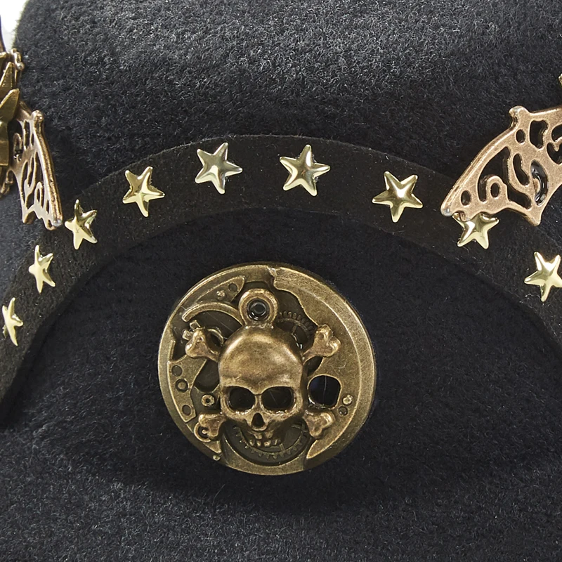 Steampunk Victorian ค้างคาวนาฬิกา Cogs Skull MINI TOP หมวก Gothic คลิปผมผู้ชายผู้หญิงฮาโลวีนการถ่ายภาพเครื่องแต่งกายอุปกรณ์เสริมผม