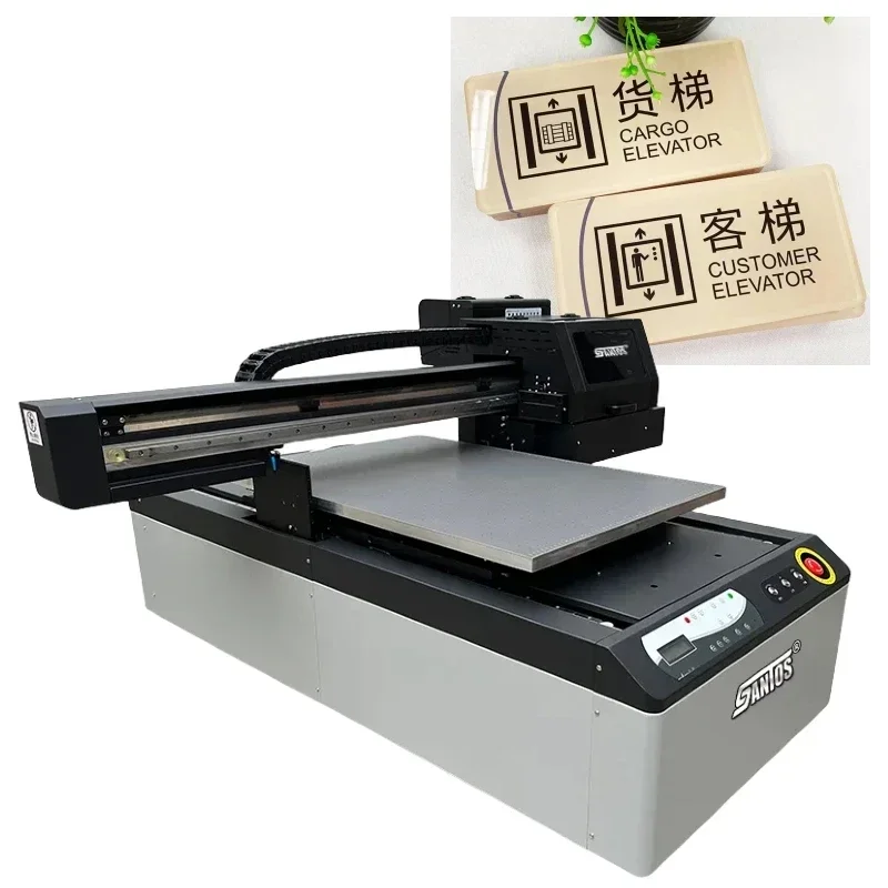 Hot Sale Flatbed 90*60 60*90cm UV printer A1 UV flatbed printer triple printing A1 A2 XP600 uv printer