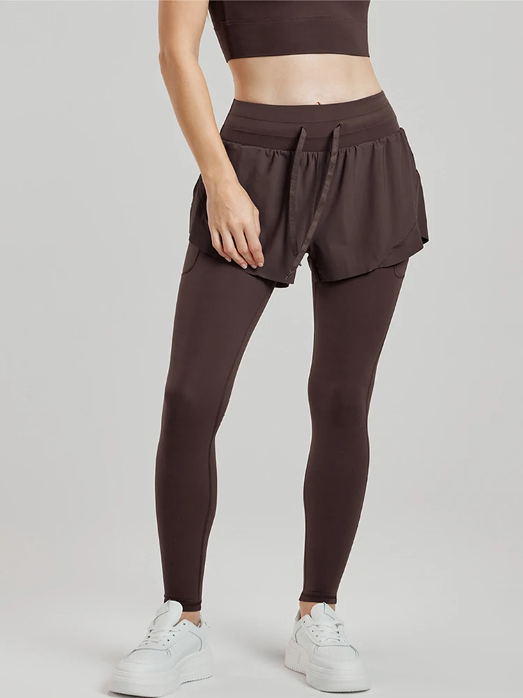 Pantaloni da yoga a vita alta da donna Fitn Sport Bot Seta di ghiaccio Traspirante Dimagrante Vita alta Sollevamento del sedere