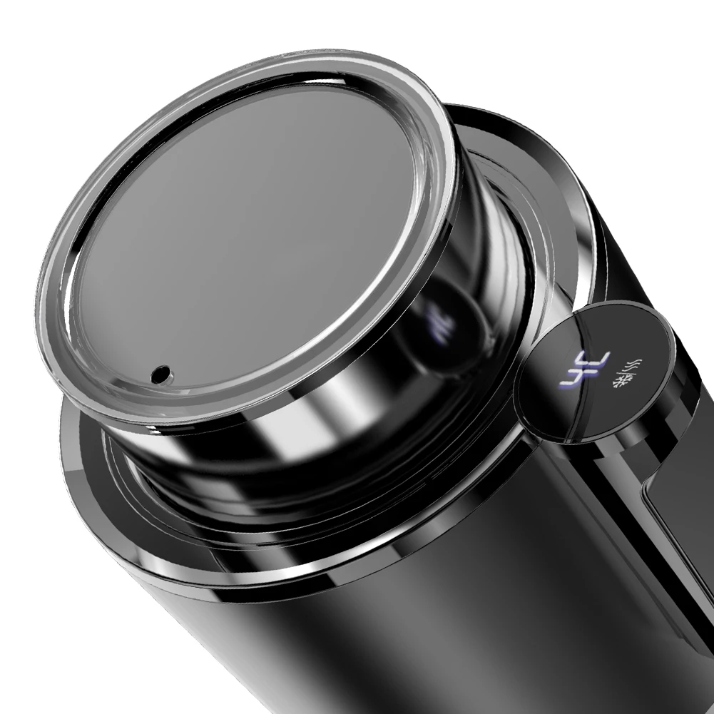 12V Smart Beverage Mug Holder with Temperature Display 2 In 1 Beverage Bottle Can Cooler Fast Refrigeration Heating Electric Cup