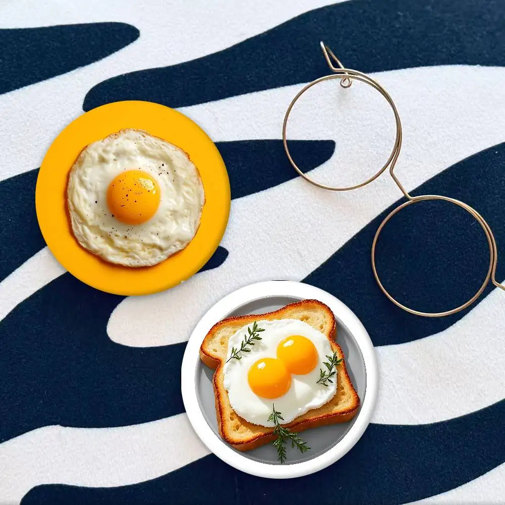 Vanilla Egg Toast Pattern Badges Tinplate Soft Button Pin Brooch Metal Badge Custom Jewelry Accessories Hat Bag Lapel