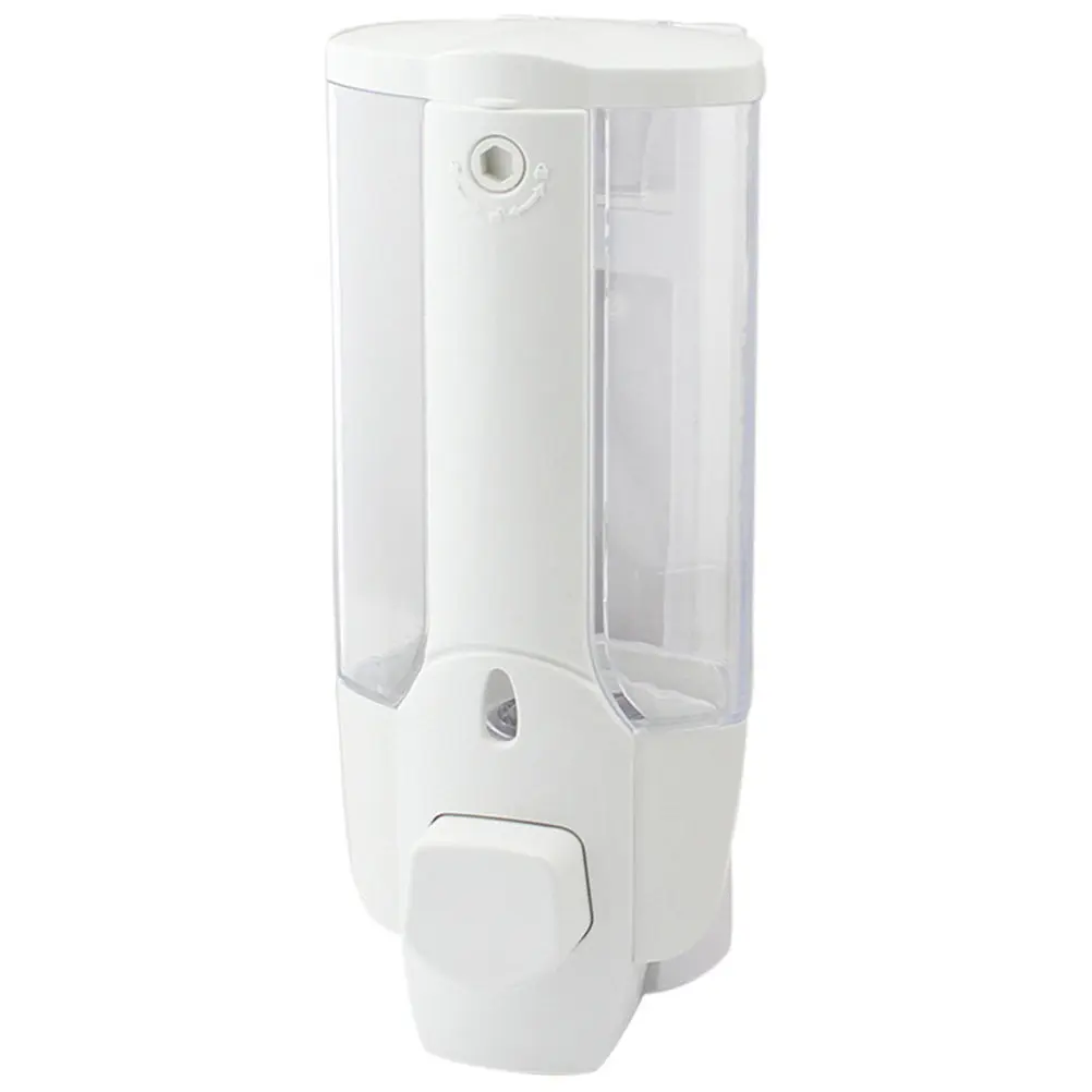 

Wall Mounted Soap Dispenser Single Head 350Ml ABS Plastic Manual Lock Bathroom Shampoo Lotion Non-Drip Liquid Soap Box