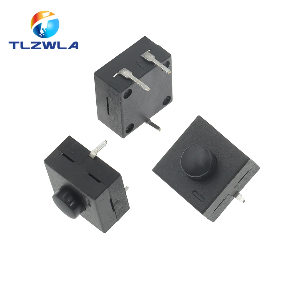 10PCS Double Row Vertical LED Flashlight Switch 3Pins ON-ON-OFF 12*12 213BS